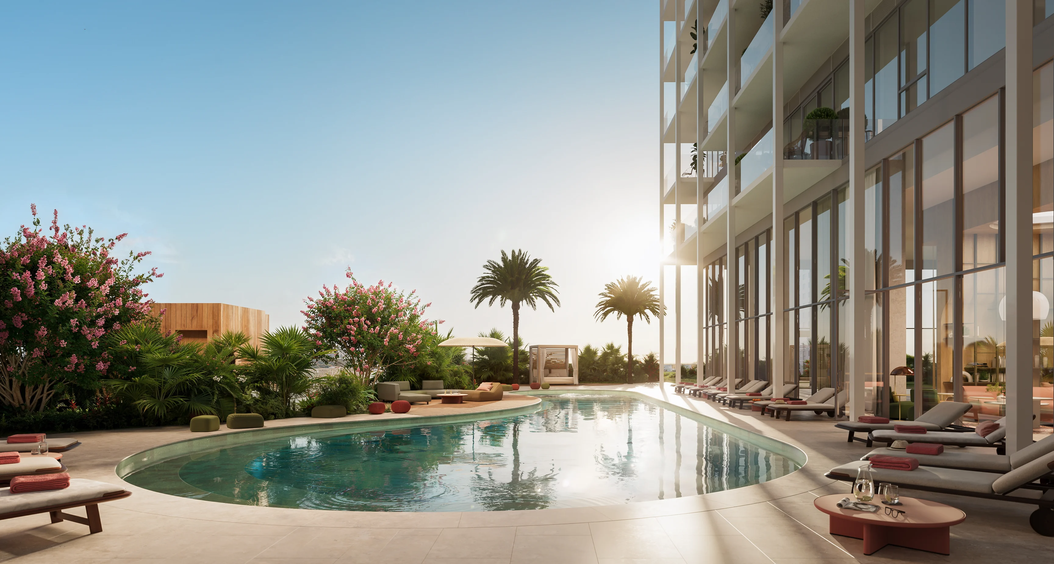 Terraza privada con vista a Fort Lauderdale